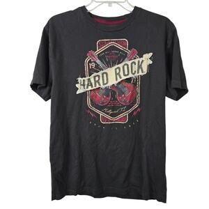 Hard Rock Hollywood T Shirt Mens Graphic Twin Guitar Grunge Baddie Punk Goth M
